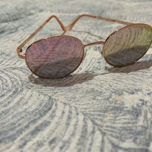 Aeropostale Gold Sunglasses with Pink Lenses